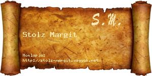 Stolz Margit névjegykártya